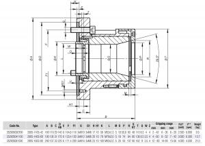 Bison Spannzangen Kraftspannfutter 2905-110S-42