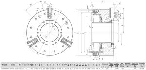 Bison Power Chucks with Pneumatic Cylinder 2501-500-230