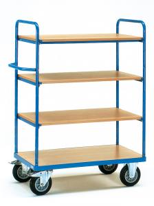 Shelved trolley 500 kg, 3 shelves, 1000 x 600 mm