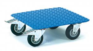 Kistenroller 400 kg, Ladefläche 500x500mm, mit Tränenblech-Plattform