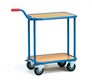 Dollie with gooseneck handles 250 kg, platform size 600x450mm, 2 wooden platforms