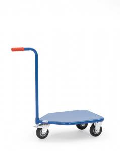 Dollie with gooseneck handles 150 kg, platform size 600x450mm, sheet steel platform