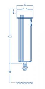 BEKO CLEARPOINT ® Wasserabscheider 3eco (S) Staubfilter: S050RSWM Gewindefilter mit Handablaß