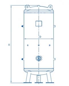BEKO Receiver vessel vertical 500L PN16